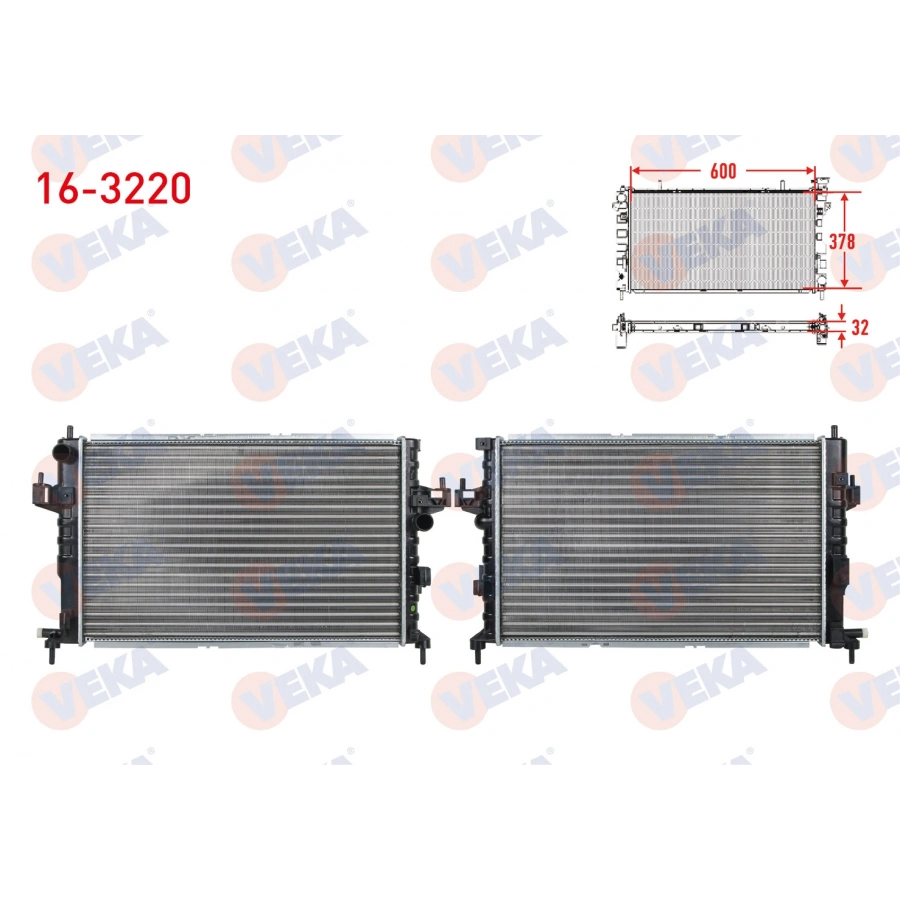 SU RADYATORU MEKANIK OPEL CORSA C 1.7 DTI M-T 2000-2006 VEKA 16-3220 T1
