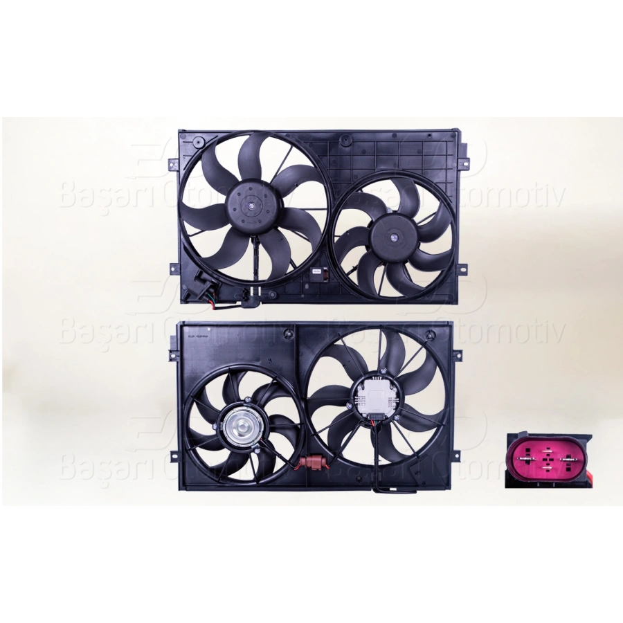 FAN KOMPLE (360 MM+295 MM-4 FIS-220W+150W) VW GOLF5 JETTA PASSAT LEON 05 > WISCO 1113020-00 (T1)