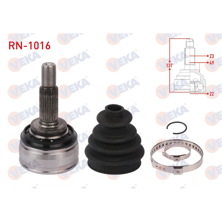 AKS KAFASI SAG ON DIS UZUNLUK 137mm DACIA LOGAN (LS) 1.5 DCI 2004-2012