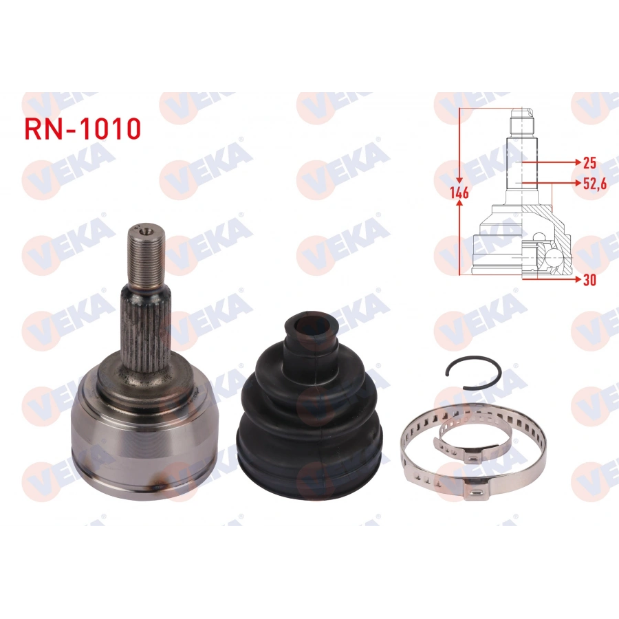 AKS KAFASI SAG ON DIS UZUNLUK 146mm RENAULT SCENIC II (JM0/1) 1.5 DCI M-T 2003-2009