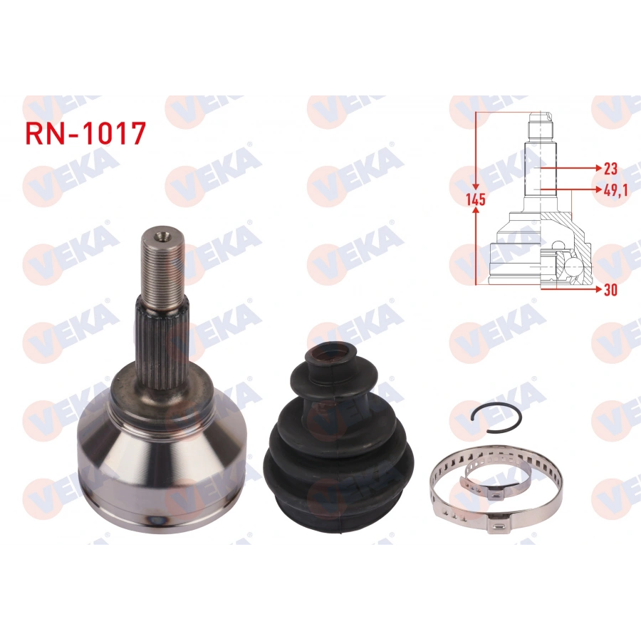 AKS KAFASI SOL ON DIS UZUNLUK 145mm DACIA LOGAN (LS) 1.5 DCI 2004-2012