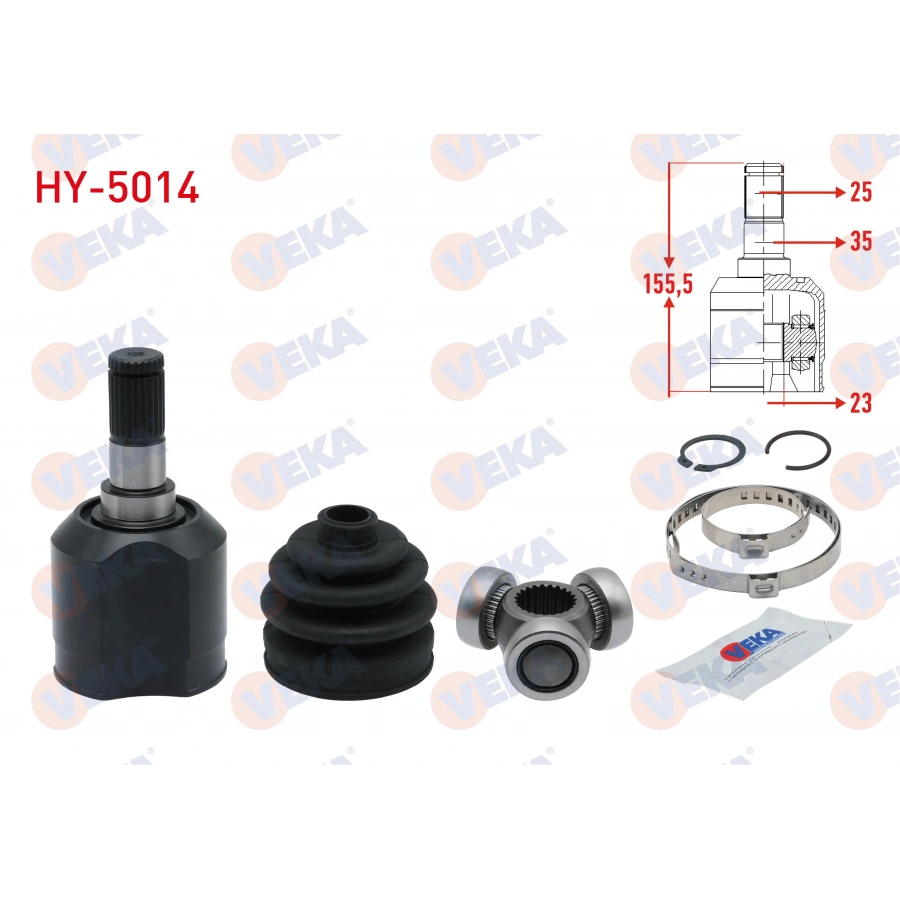 AKS KAFASI SOL ON IC HYUNDAI ACCENT ADMIRE 1.5 CRDI 23X25X60 UZUNLUK 152,8 mm 2003-2006