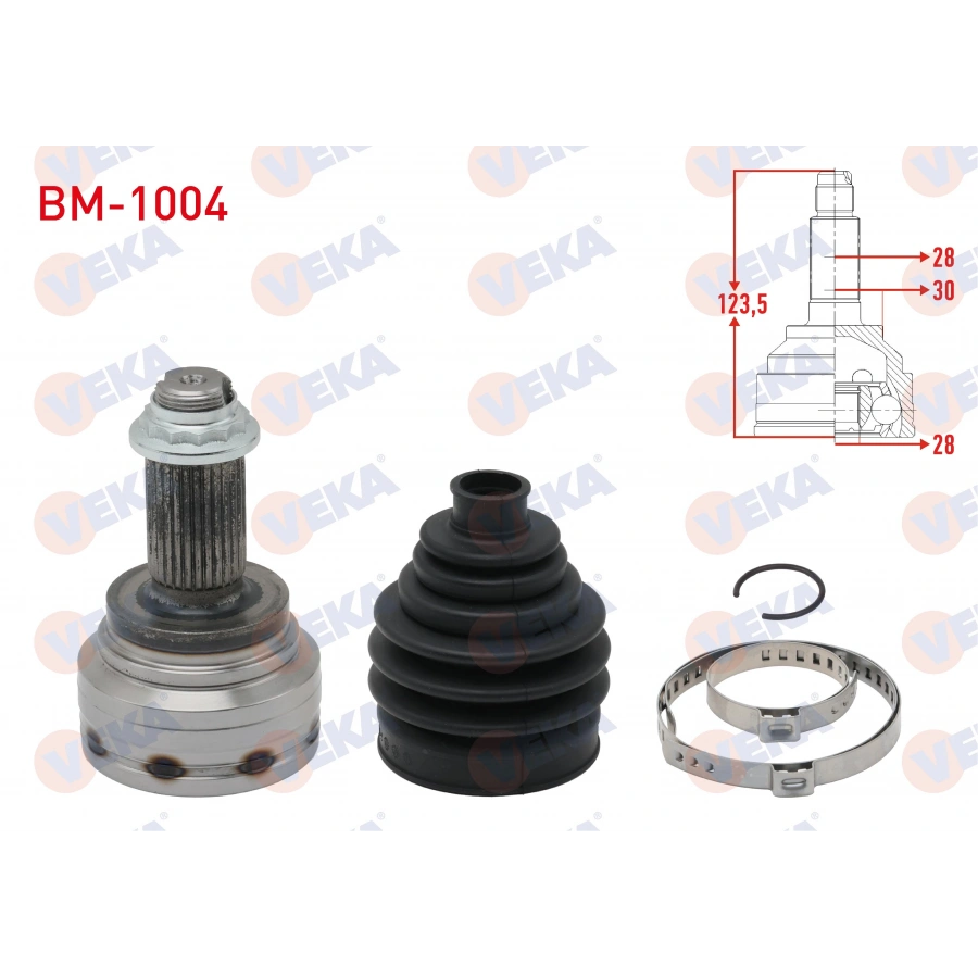 AKS KAFASI SOL-SAG ARKA DIS 28X0X57 UZUNLUK 123,5mm BMW 1 SERISI (F20,F21) 116 i - 118 i - 120 i 2010-/ 3 SERISI (F30) 316 i - 318 i - 320 i - 320i xDrive 2011-/ 4 SERISI (F32) 418 i 2013-