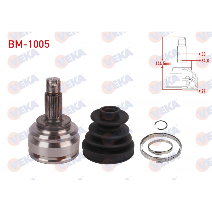 AKS KAFASI SOL-SAG ARKA DIS 30X27X64,8 UZUNLUK 144,5mm BMW X5 (E53) 3.0i - 3.0 D - 4.4i 2000-2007