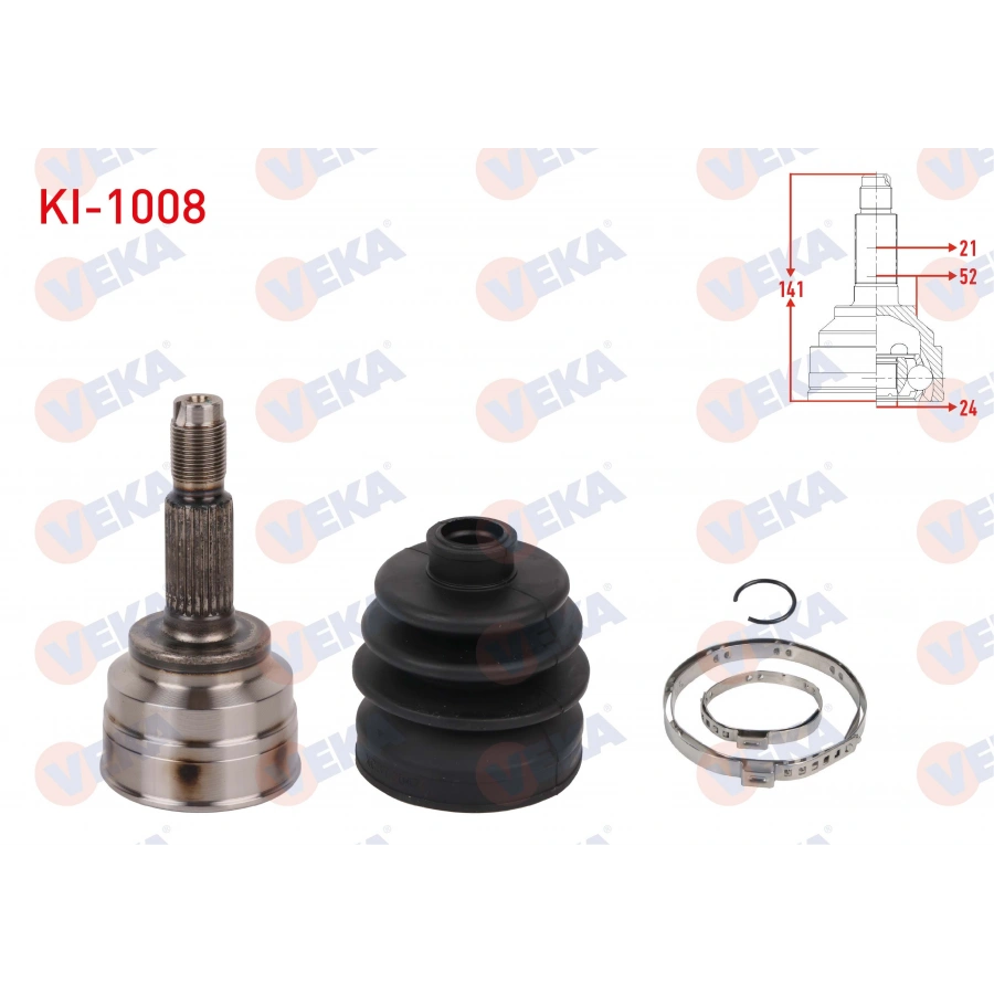 AKS KAFASI SOL-SAG ON DIS 24X21X52 UZUNLUK 141mm KIA RIO I 1.3 2000-2005