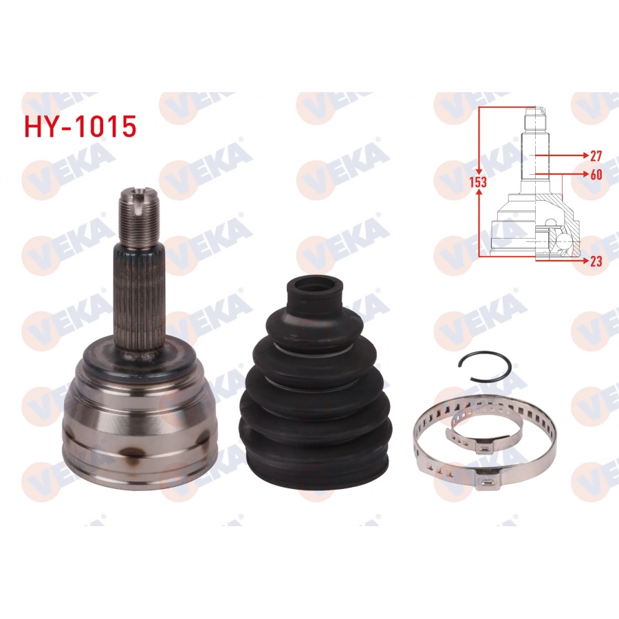 AKS KAFASI SOL-SAG ON DIS 27X23X60 UZUNLUK 153mm HYUNDAI ELANTRA 1.6 CVVT 6 M-T 2016-2018/ KONA 1.0 T-GDI 2017-/ I30 1.4 T-GDI 2016-/ KIA CEED 1.6 6 M-T 2018-