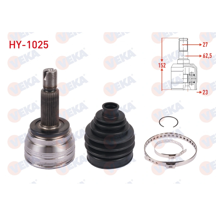 AKS KAFASI SOL-SAG ON DIS 27X23X62,5 UZUNLUK 152mm HYUNDAI ELANTRA 1.6 D-CVVT 6 A-T 2016-