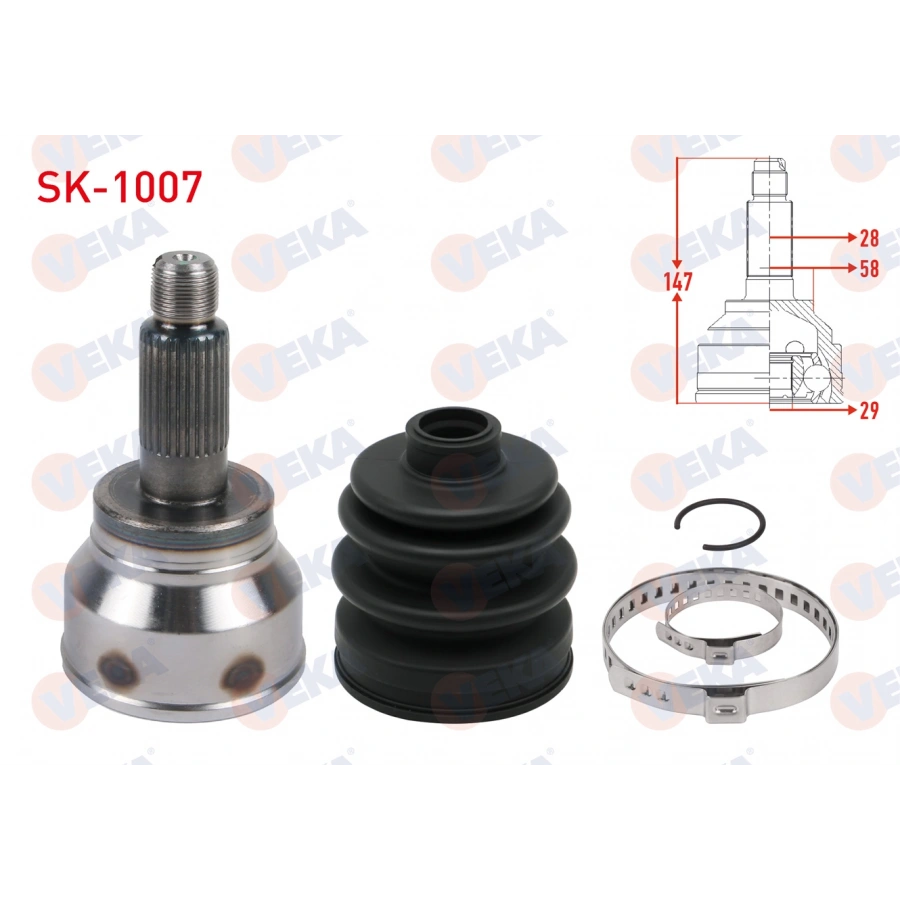 AKS KAFASI SOL-SAG ON DIS 28X29X58 UZUNLUK 147mm SUZUKI SX4 (GY) 1.6 2006-