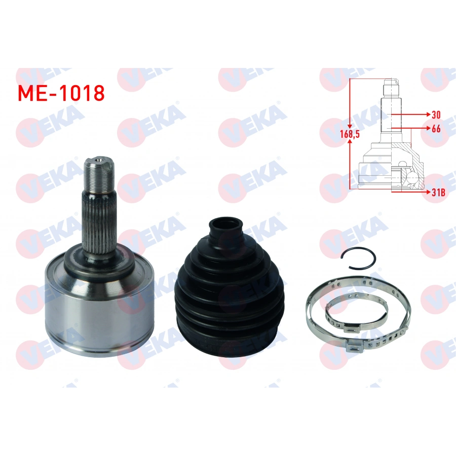 KOMPLE AKS SAG ON UZUNLUK 1020mm MERCEDES VITO (W447) 111 CDI - 114 CDI - 116 CDI 2014-