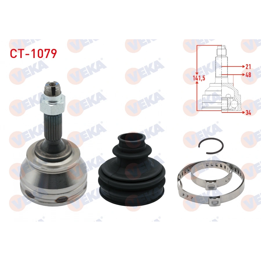 AKS KAFASI SOL-SAG ON DIS 34X21X48,20 UZUNLUK 141,5mm CITROEN C-ELYSEE 1.6 HDI 2012-