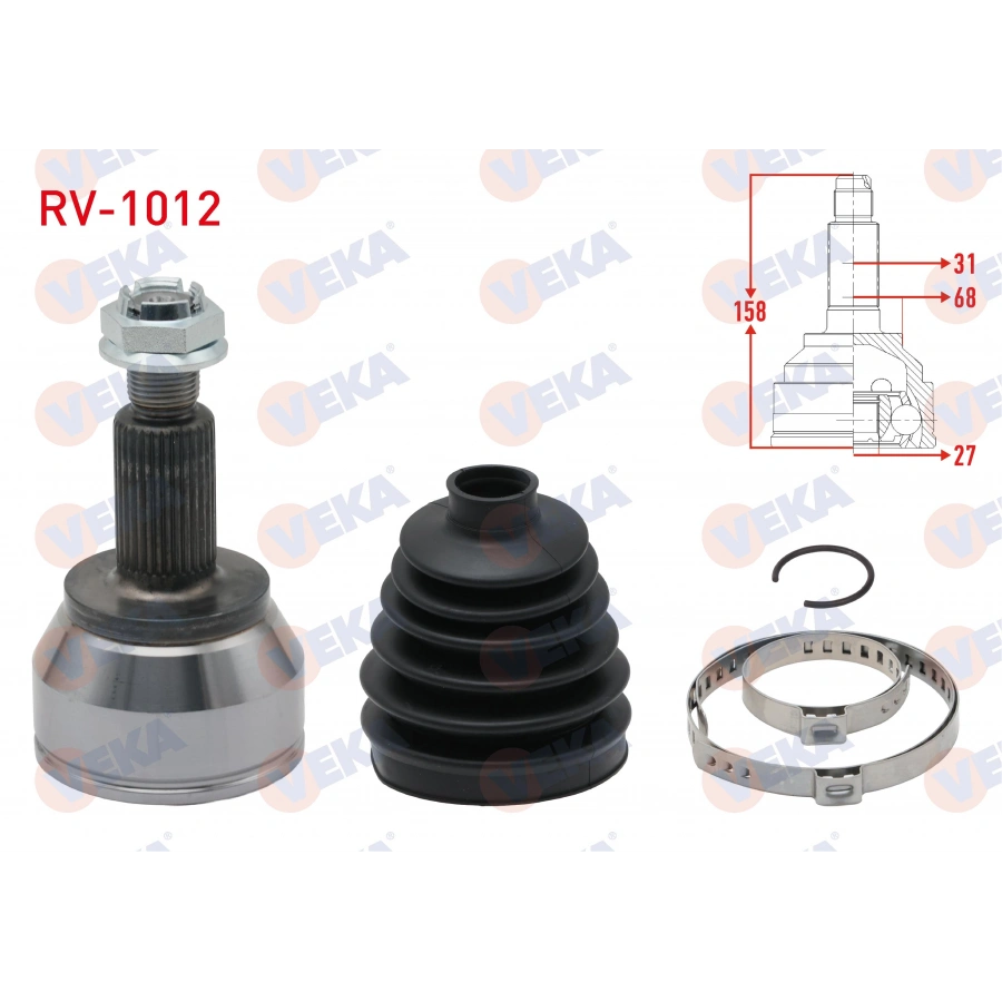 AKS KAFASI SOL-SAG ON DIS 8 MISKET 31X27X68 UZUNLUK 158mm LAND ROVER R.ROVER EVOQUE 2.0 TD4 2018-/ DISCOVERY SPORT 2.0 Si4 2014-/ DISCOVERY SPORT 2.0 Si4 2.0 TD4 2014-