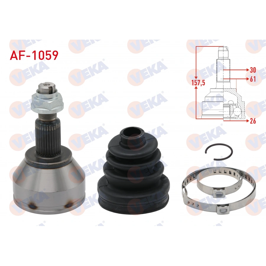 AKS KAFASI SOL-SAG ON DIS ALFA ROMEO 159 (939) 1.9 JTDM 30X26X61 UZUNLUK 157,5mm 2006-2011