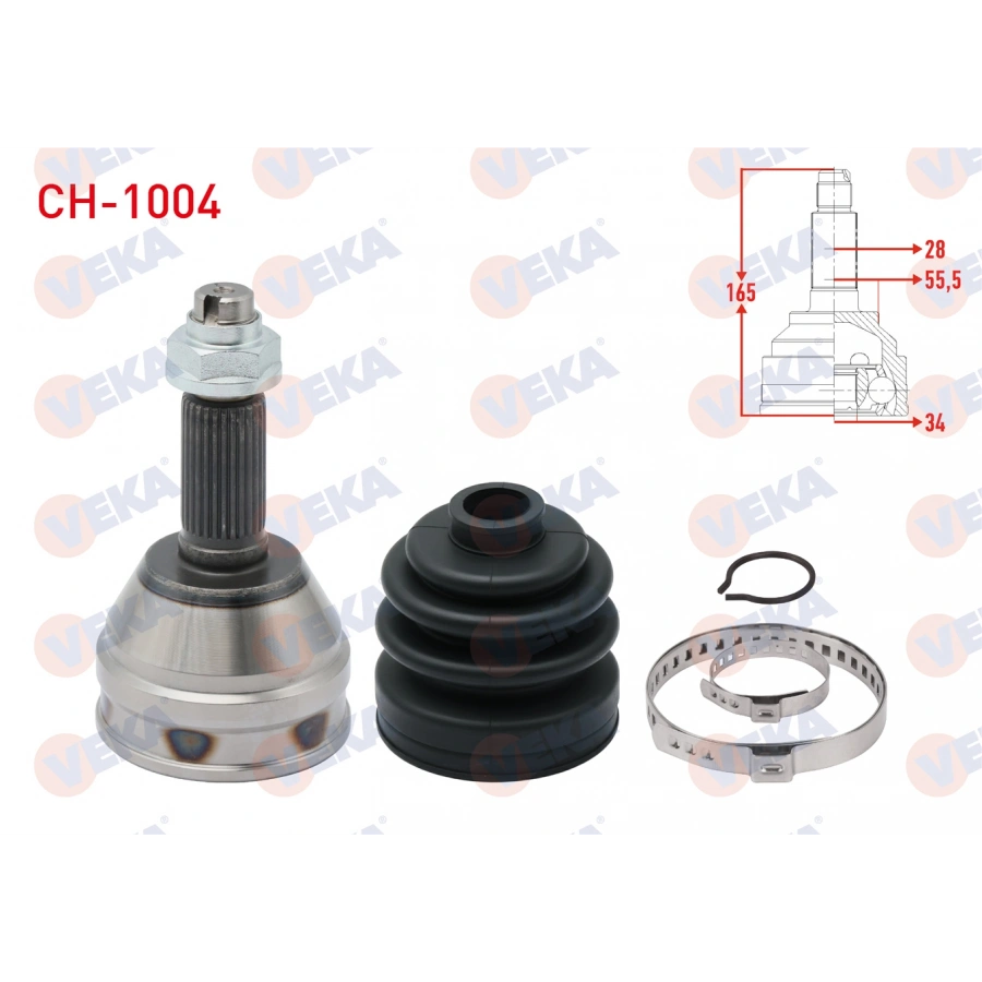 AKS KAFASI SOL-SAG ON DIS CHEVROLET EPICA (V250) 2.0 D 28X34X55,50 UZUNLUK 165mm 2007-2011