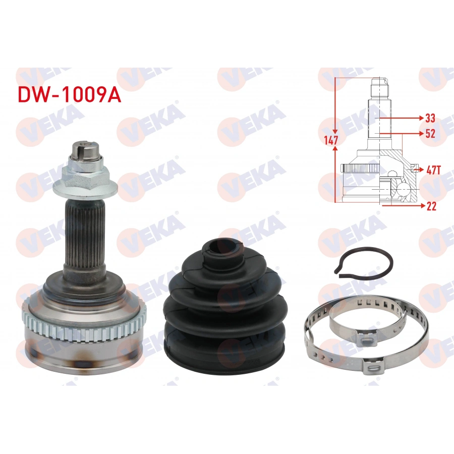 AKS KAFASI SOL-SAG ON DIS CHEVROLET LACETTI (J200) 1.4i 16v ABSLI 47 DIS 33X22X52 UZUNLUK 147mm 2006-2012