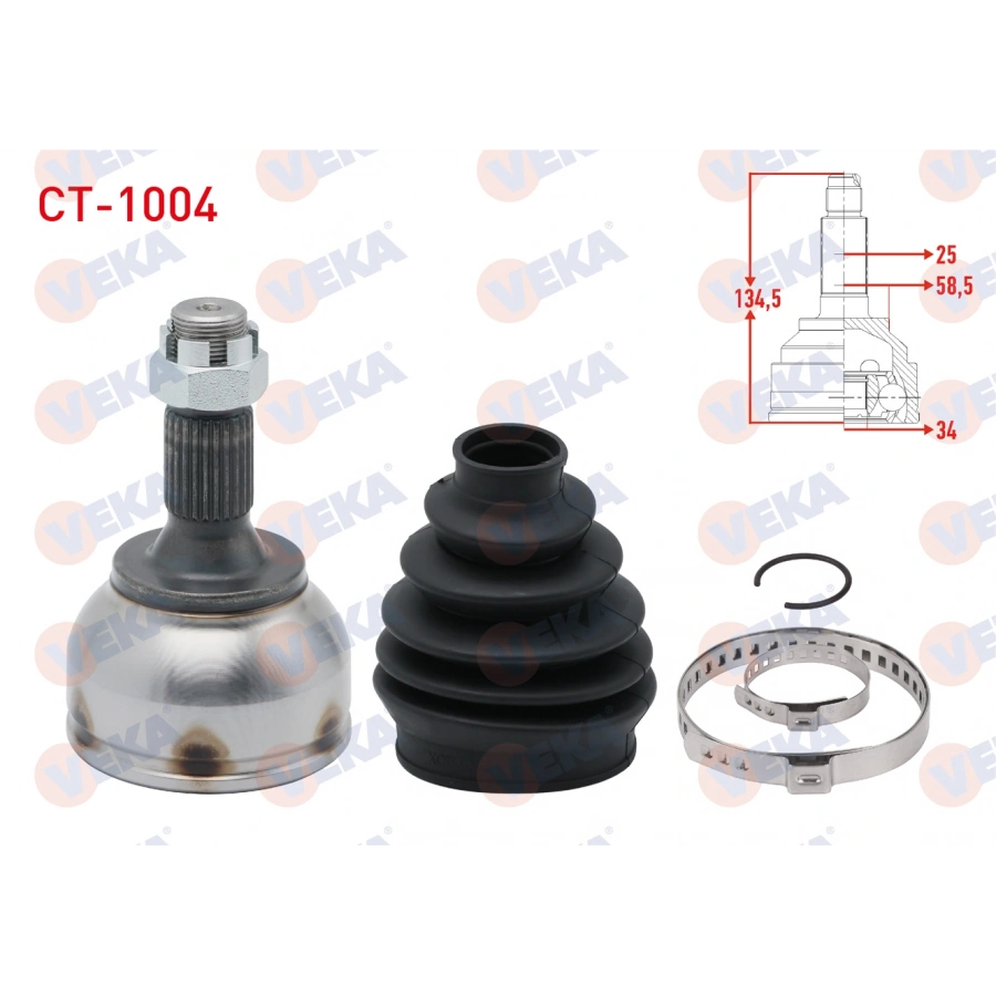 AKS KAFASI SOL-SAG ON DIS CITROEN C4 (B7) 1.6 HDI 25X34X58,50 UZUNLUK 134,50mm 2009-