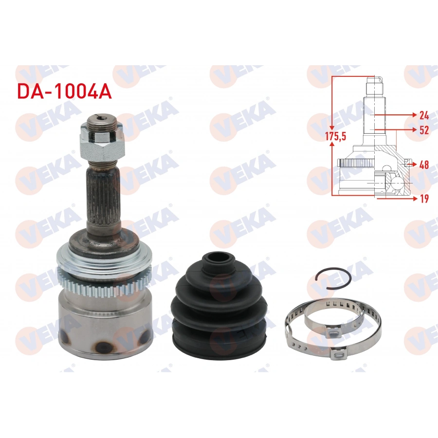 AKS KAFASI SOL-SAG ON DIS DAIHATSU TERIOS (J1) 1.3 ABSLI 48 DIS 24X19X52 UZUNLUK 175.5mm 1997-2005