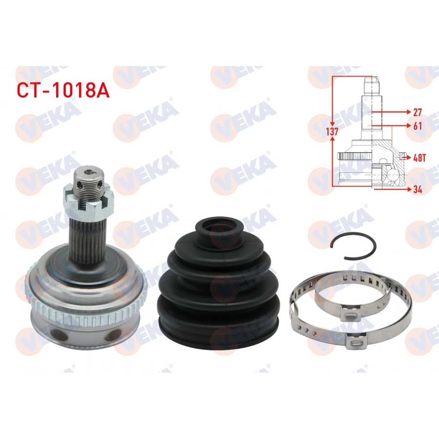 AKS KAFASI SOL-SAG ON DIS FIAT SCUDO (220P) 1.9 D ABSLI 48 DIS 27X34X59 UZUNLUK 137,3 mm 1996-2006