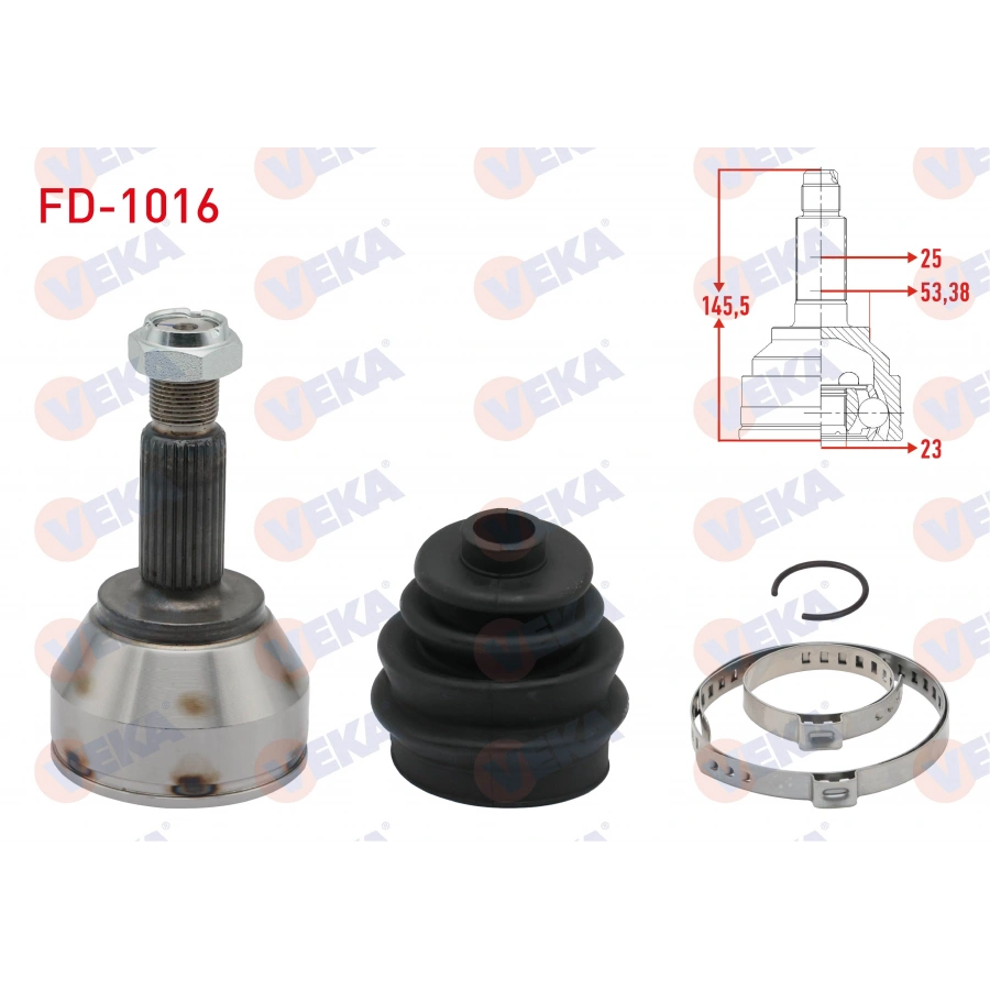 AKS KAFASI SOL-SAG ON DIS FORD FOCUS I (DAW,DBW) 1.4i 16v 25X23X53,38 UZUNLUK 145,5mm 1998-2004