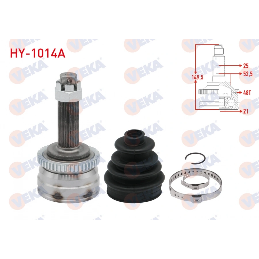 AKS KAFASI SOL-SAG ON DIS HYUNDAI I20 (PB,PBT) 1.4 M-T ABSLI 48 DIS 25X21X52,5 UZUNLUK 149,5mm 2008-2015