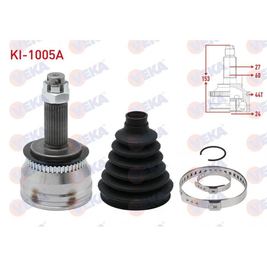 AKS KAFASI SOL-SAG ON DIS KIA CERATO (LD) 1.6 CRDI ABSLI 44 DIS 27X24X60 UZUNLUK 152.7mm 2004-2012