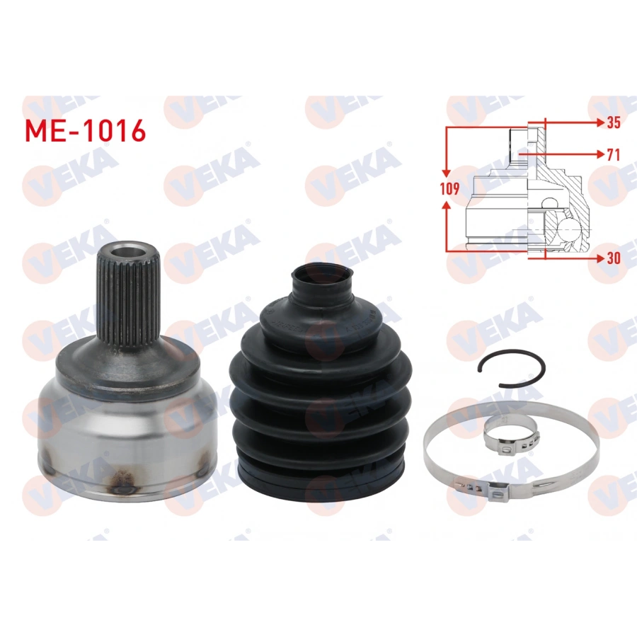 AKS KAFASI SOL-SAG ON DIS MERCEDES C 300 - C 250 CDI (W204) 4-MATIC 25X30X71 UZUNLUK 109mm 2007-2014/ CLS 250 CDI -350 CDI (C218) 2012-/ E250 CDI- E350 CDU (W212) 2009-/ GLK 220 CDI - 250 CDI 2008-