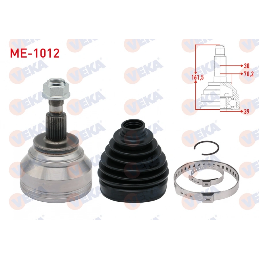 AKS KAFASI SOL-SAG ON DIS MERCEDES GL SERISI (X166) 350 CDI 30X39X70,2 UZUNLUK 161,5mm 2012-