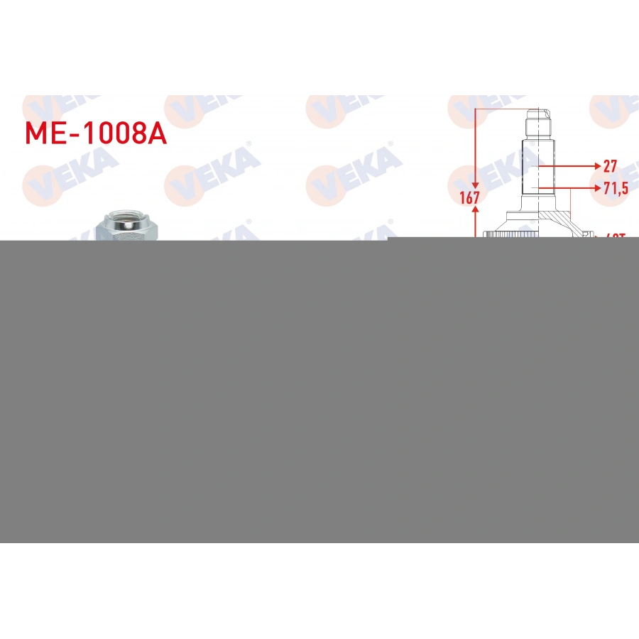 AKS KAFASI SOL-SAG ON DIS MERCEDES VITO (638) 108 CDI ABSLI 48 DIS 27X36X71,5 UZUNLUK 167mm 1997-2003