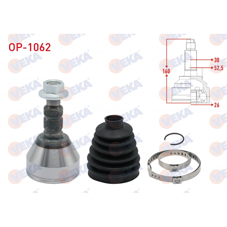 AKS KAFASI SOL-SAG ON DIS OPEL INSIGNIA 2.0 CDTI 30X26X52,5 UZUNLUK 160mm 2008-