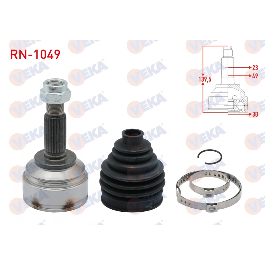 AKS KAFASI SOL-SAG ON DIS RENAULT CLIO IV 1.5 DCI M-T 23X30X49 UZUNLUK 139,50mm 2012-