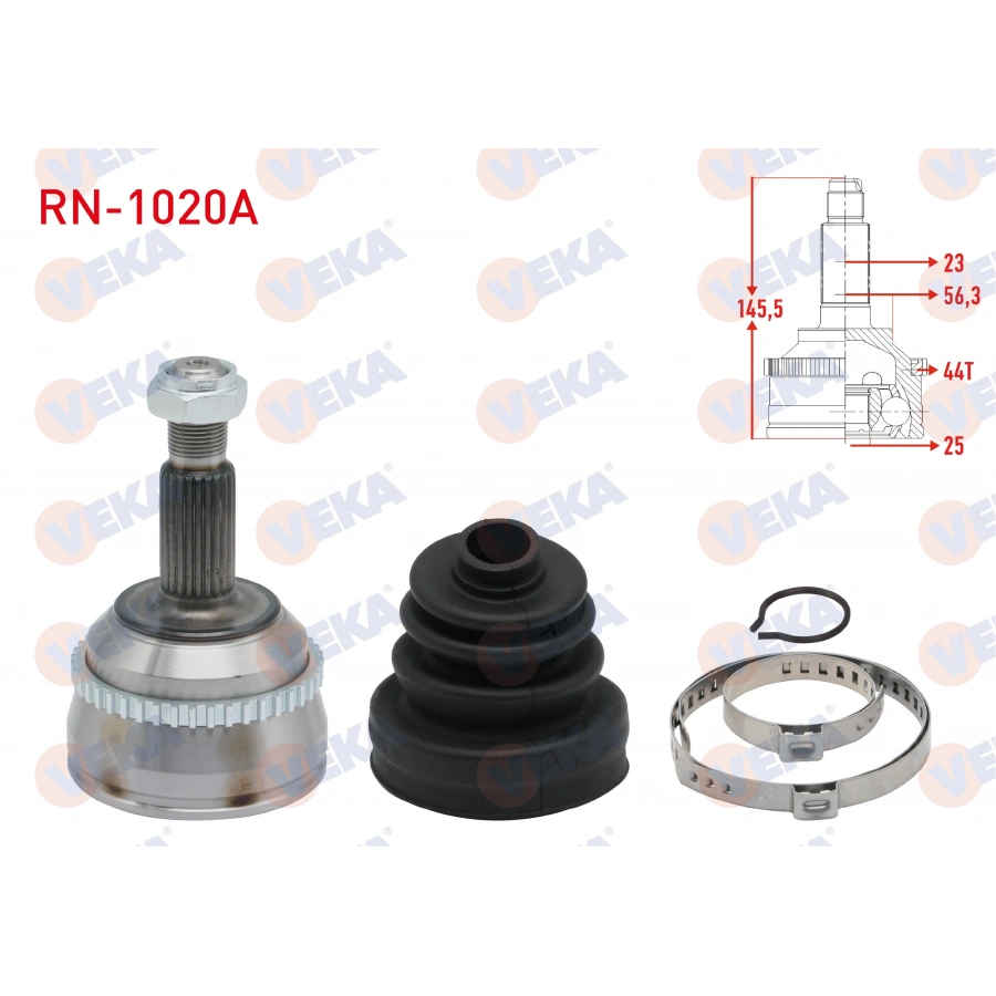 AKS KAFASI SOL-SAG ON DIS RENAULT LAGUNA I (B56,556) 1.8i ABSLI 44 DIS 23X25X56.3 UZUNLUK 145,5 mm 1993-2001