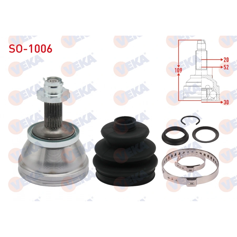 AKS KAFASI SOL-SAG ON DIS SKODA FABIA (6Y2) 1.2i 20X30X52 UZUNLUK 107.5mm 1999-2007