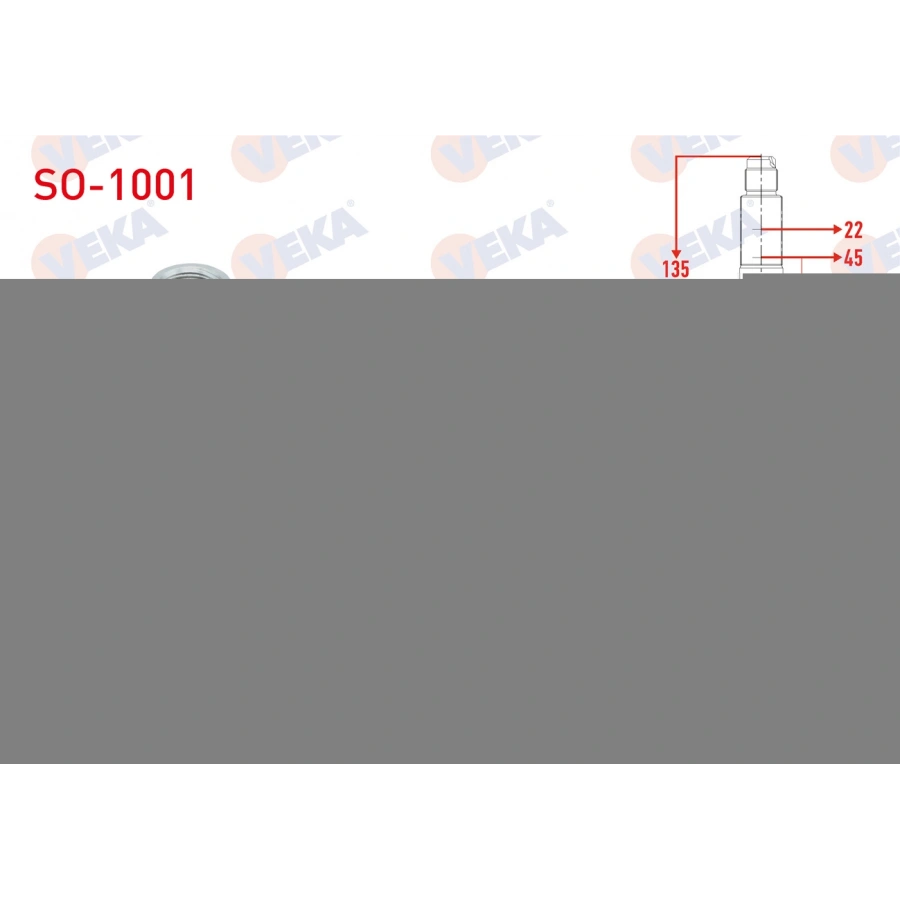 AKS KAFASI SOL-SAG ON DIS SKODA FAVORIT 135 1.3 22X22X45 UZUNLUK 134.8mm 1989-1994