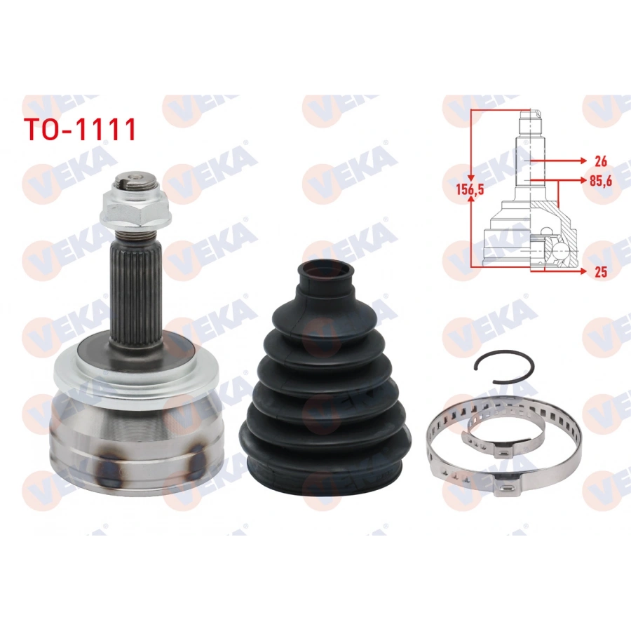 AKS KAFASI SAG ON IC TOYOTA COROLLA 1.4 D-4D 20X24X35 UZUNLUK 186,50mm 2012-