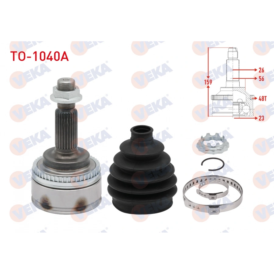 AKS KAFASI SOL-SAG ON DIS TOYOTA COROLLA (_E12_) 1.4 VVT-I ABSLI 48 DIS 26X23X56 UZUNLUK 160 mm 2002-2007