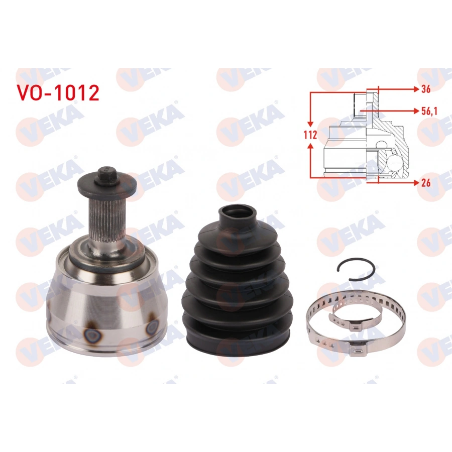 AKS KAFASI SOL-SAG ON DIS UZUNLUK 112mm VOLVO V40 T3 A-T 2015-