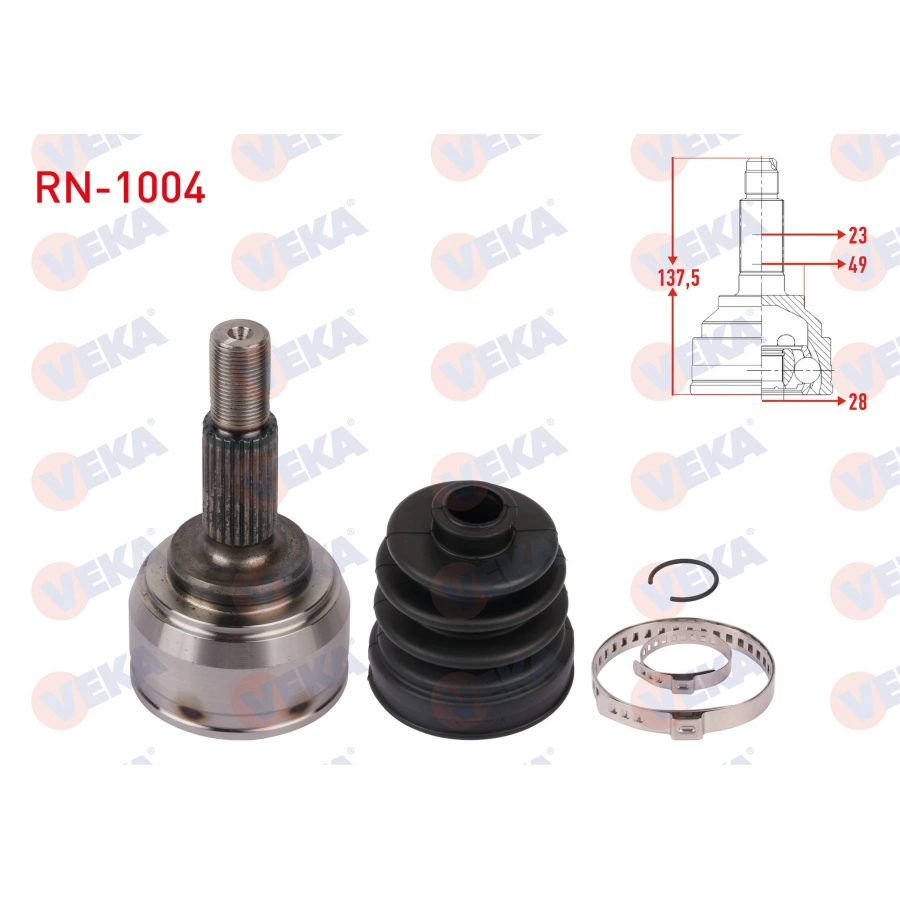 AKS KAFASI SOL-SAG ON DIS UZUNLUK 137,5mm RENAULT CLIO III (BR0/1,CR0/1) 1.2i 16v 2005-2012