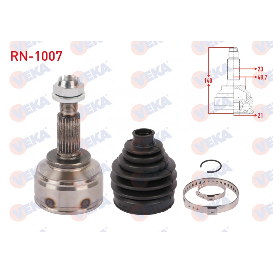 AKS KAFASI SOL-SAG ON DIS UZUNLUK 140mm RENAULT CAPTUR 0.9 Tce M-T 2013-