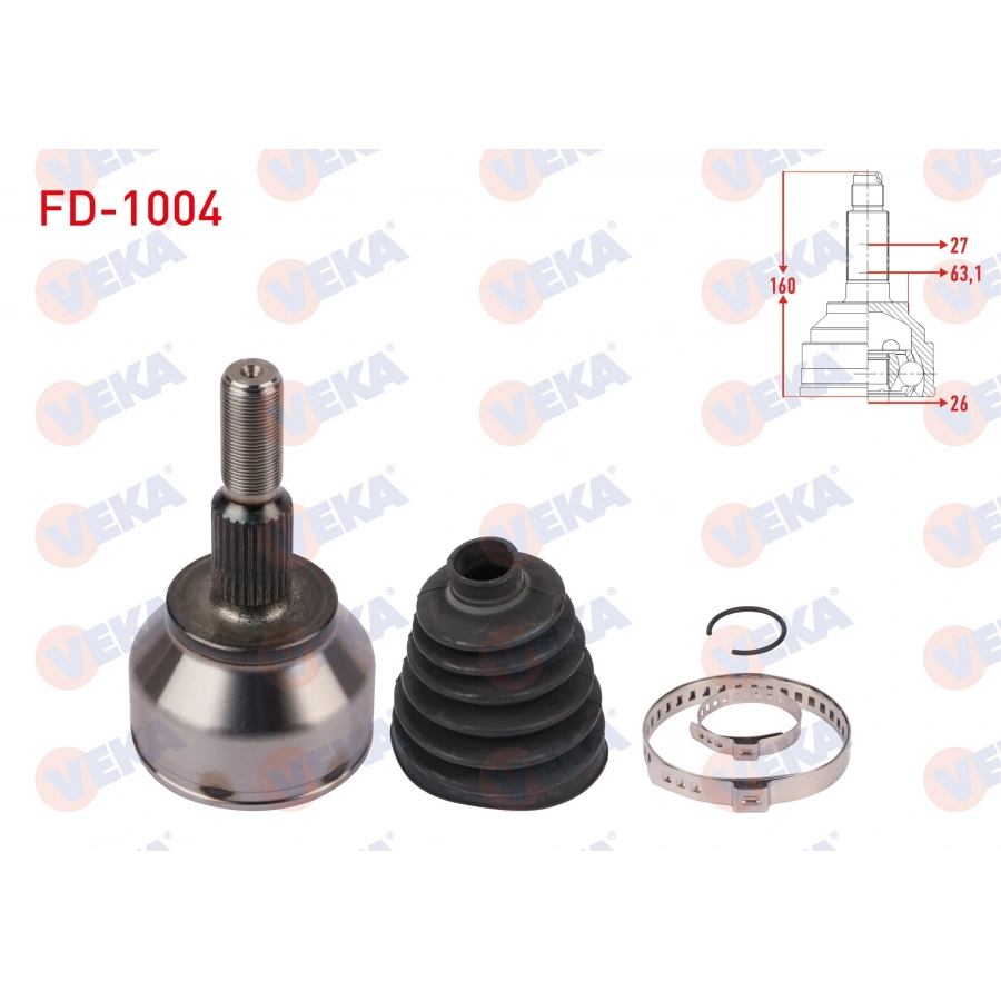 AKS KAFASI SOL-SAG ON DIS UZUNLUK 160mm FORD FOCUS 1.6 TDCI A-T 2015-