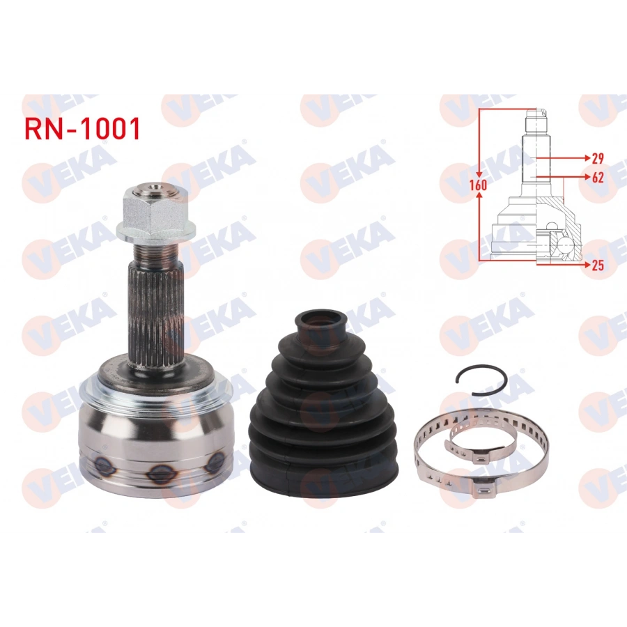 AKS KAFASI SOL-SAG ON DIS UZUNLUK 160mm RENAULT KADJAR 1.5 DCI A-T 2015-