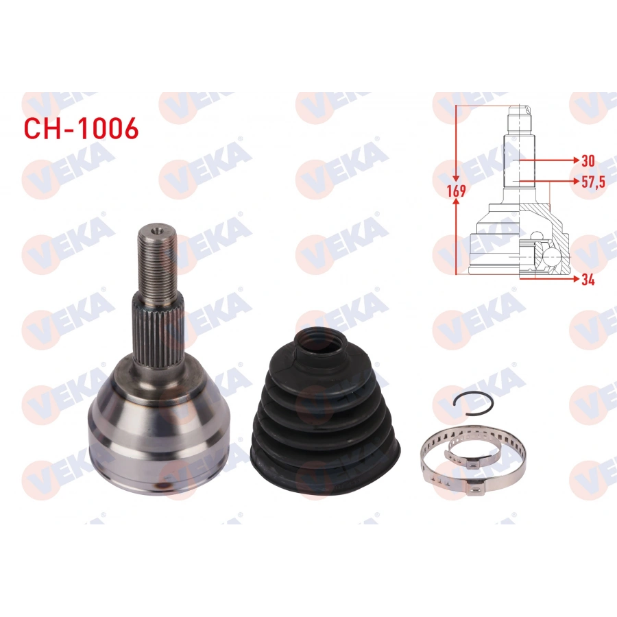 AKS KAFASI SOL-SAG ON DIS UZUNLUK 169mm CHEVROLET CAPTIVA (C100, C140) 2.0 D 2011-