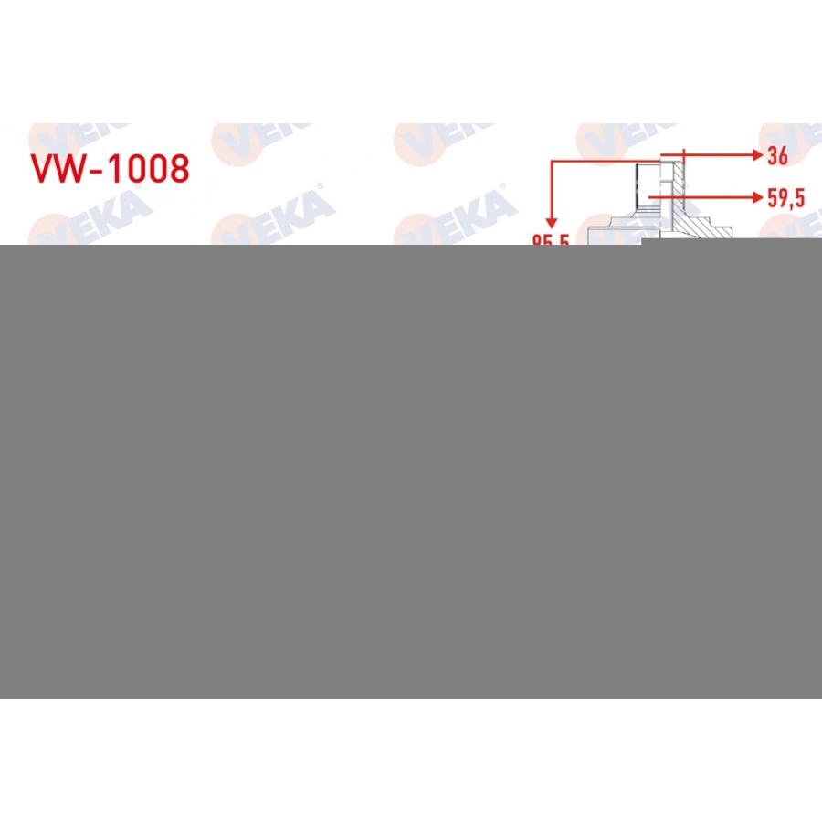 AKS KAFASI SOL-SAG ON DIS UZUNLUK 95,5mm VOLKSWAGEN JETTA IV 1.2 TSI / 1.4 TSI 2010-2017