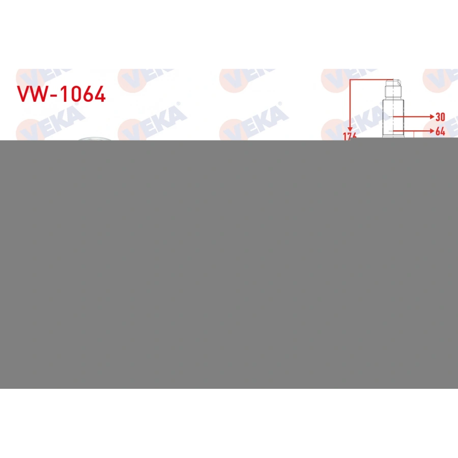AKS KAFASI SOL-SAG ON DIS VOLKSWAGEN TOUAREG (7LA,7L6,7L7) 5.0 V10 TDI 30X29X64 UZUNLUK 176 mm 2002-2010