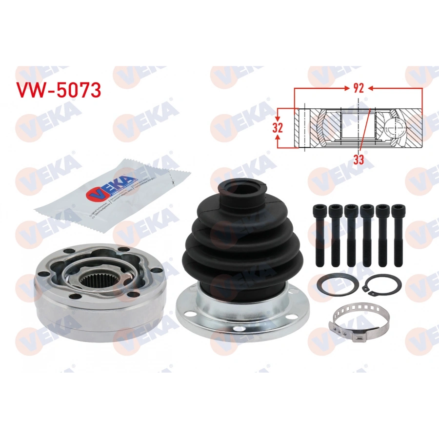 AKS KAFASI SOL-SAG ON IC 33X32X92 VOLKSWAGEN POLO (6KV2) 1.4 1995-2001