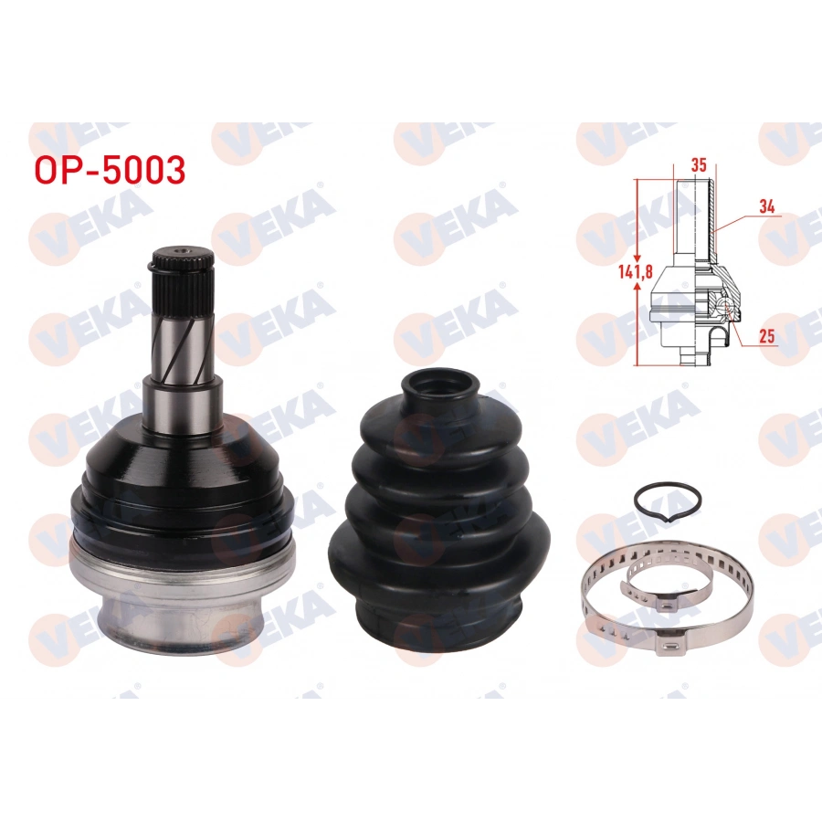 AKS KAFASI SOL-SAG ON IC OPEL VECTRA B 1.8i 16v 34X25X35 UZUNLUK 142,2mm 1995-2003