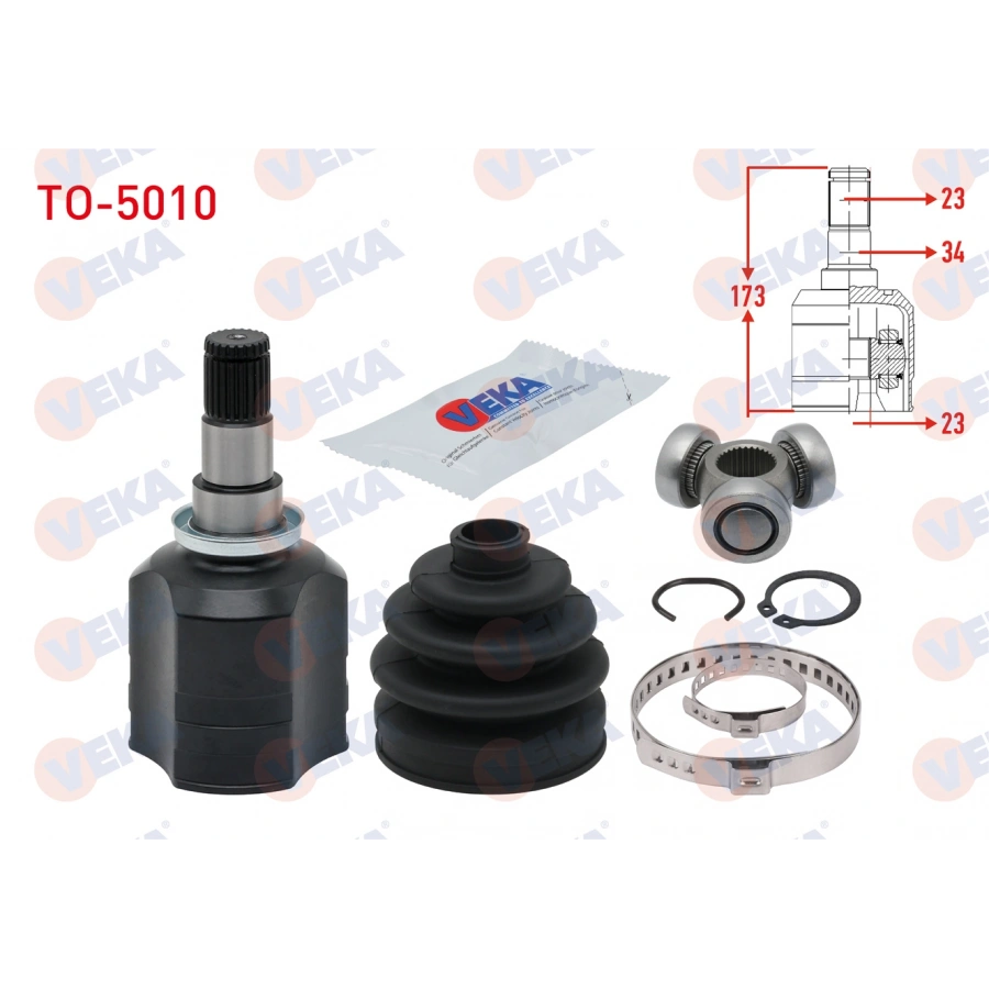 AKS KAFASI SOL-SAG ON IC TOYOTA COROLLA (_E12_) 1.4 VVT-I 23X23X34 UZUNLUK 173mm 2002-2007