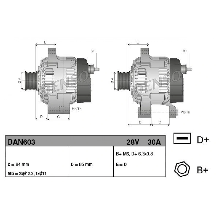 ALTERN. 65 A 24V DAILY 89 96