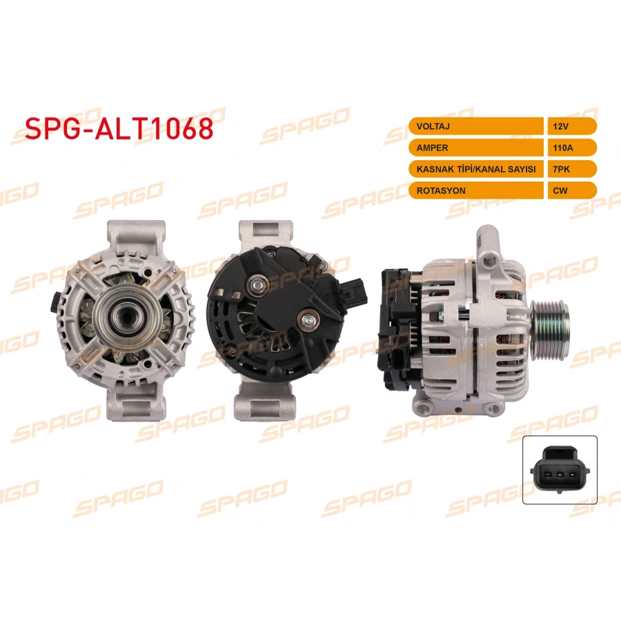 ALTERNATOR 12V 110A 7PK (ALT232) FORD TRANSIT 2.4 2000-2006