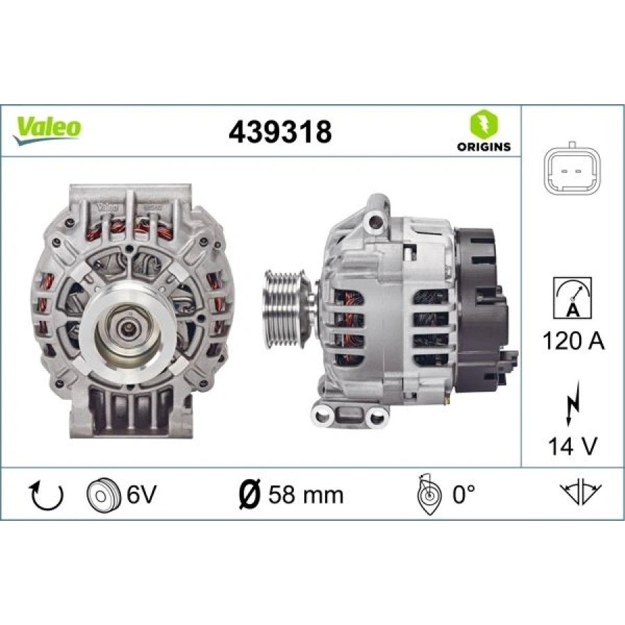 ALTERNATÖR 12V 120A KANGOO CLIO 1.5 LOGAN 1.5