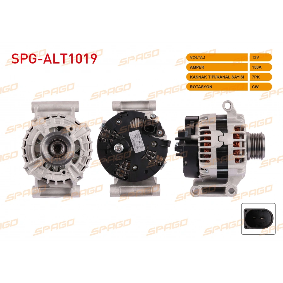 ALTERNATOR 12V 150A 7PK (ALT2400) FORD TRANSIT (V363) 2.2 TDCI 14-