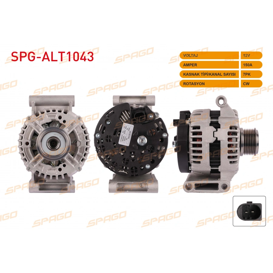 ALTERNATOR 12V 150A 7PK FORD TRANSIT (V347) 2.4 TDCI 06-14